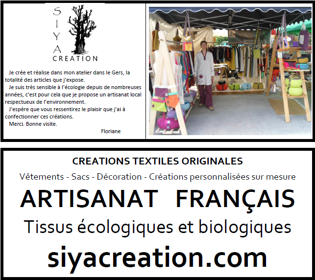 SIYA CREATION - VETEMENT ECOLOGIQUE BIOLOGIQUE - MADE IN FRANCE